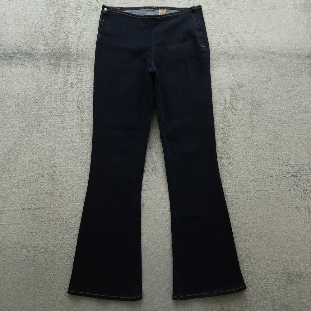 Watch L.A. Jeans Junior's Size 11 Blue Mid-Rise Flare Denim 32" Inseam Stretch